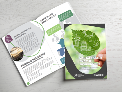 IEEP brochure on Mental health and the environment - designed by Fastlane